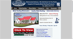 Desktop Screenshot of metalroofingwholesalers.com